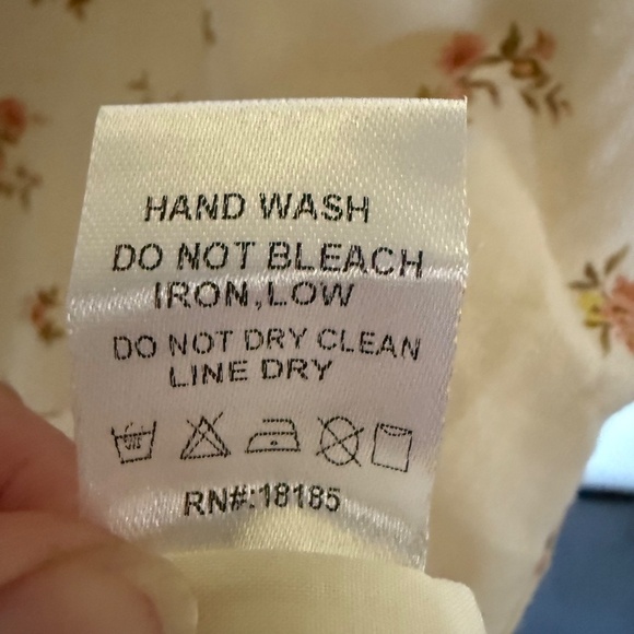 Audrey 3+1 Floral Linen Blend Mini Dress Milkmaid Size Small - Picture 10 of 10